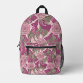 Boho Vibrant Pink Camo Bedrukte Rugzak (Voorkant)