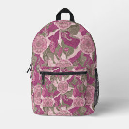 Boho Vibrant Pink Camo Bedrukte Rugzak