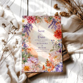 Boho Victoriaans Royal Floral Wedding Save The Date
