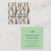 Boho vierkante visitekaartje (Voorkant / Achterkant)