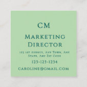 Boho vierkante visitekaartje (Achterkant)