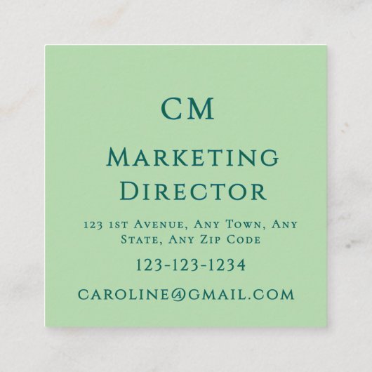 Boho  vierkante visitekaartje (Achterkant)