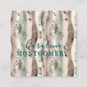 Boho  vierkante visitekaartje (Voorkant)