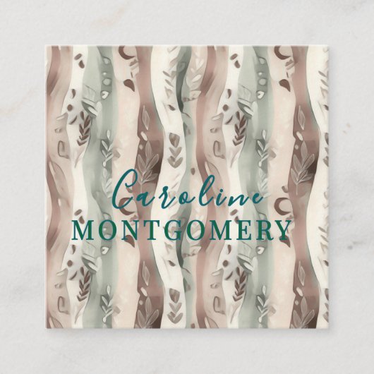 Boho vierkante visitekaartje (Voorkant)