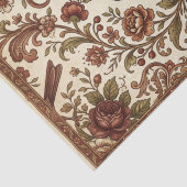 Boho Vintage Birds & Florals Tissuepapier (Detail)