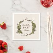 Boho Vintage Bloemachtige Baby Shower Servetten (Insitu)