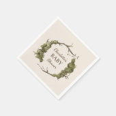 Boho Vintage Bloemachtige Baby Shower Servetten (Hoek)