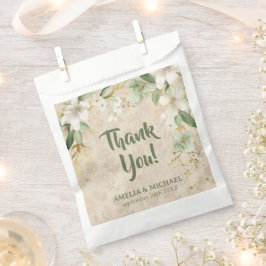 Boho Vintage Bloemige Botanische Bruiloft Bedankzakje
