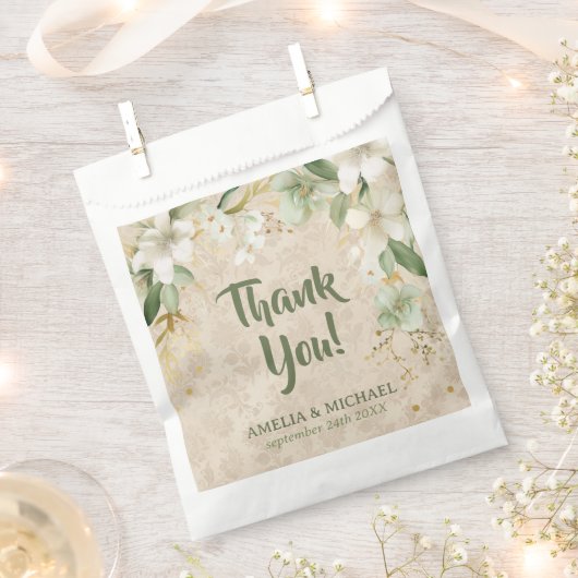 Boho Vintage Bloemige Botanische Bruiloft Bedankzakje (Geknipt)