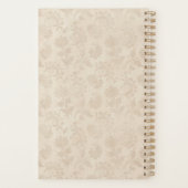 Boho Vintage Bloemige Botanische Bruiloft Planner (Achterkant)