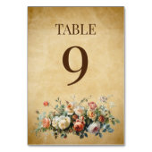 Boho vintage bloemstuk oude papier kaart (Voorkant)
