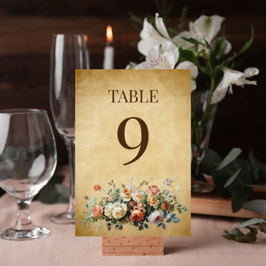 Boho vintage bloemstuk oude papier kaart