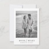 Boho Vintage Elegante Huwelijk Tekst en Foto Save The Date (Voorkant)