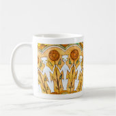 Boho Vintage Franse Art Nouveau Katten Zonnebloeme Koffiemok (Links)