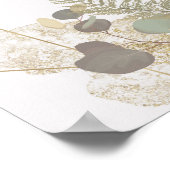 Boho Vintage Glam Botanisch Bloemig Welkom Bruilof Poster (Hoek)