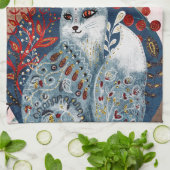 Boho Vintage Kat Bedankt Kook Theedoek (Gevouwen)