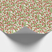 Boho Vintage Rode Kersen Bruiloftsfeest Cadeaupapier (Hoek)