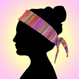 Boho Vintage Rood Paars Strepen - 