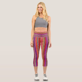 Boho Vintage Rood Violette Strepen - 