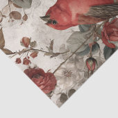Boho Vintage Vogels & Bloemen Tissuepapier (Detail)