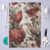 Boho Vintage Vogels & Bloemen Tissuepapier (Craft)
