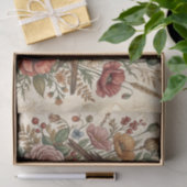 Boho Vintage Vogels & Bloemen Tissuepapier (Geschenk)