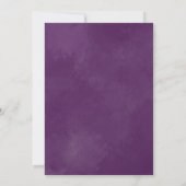 Boho Violet Gold Floral Girl Baby shower per post Kaart (Achterkant)