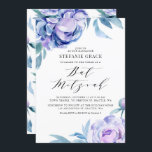 Boho Violet Waterverf Peonies Floral Bat Mitzvah Kaart<br><div class="desc">Paarse florale bat mitzvah-uitnodiging met waterverf pony-bloemen met hetzelfde bloempatroon. Personaliseer u door uw eigen gegevens toe te voegen. Deze pony-uitnodiging is perfect voor elk vleermuisthema en elk seizoen.</div>