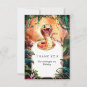 Boho Viper Snake Verjaardag Bedankkaart (Voorkant)