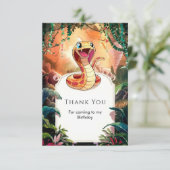 Boho Viper Snake Verjaardag Bedankkaart (Staand voorkant)