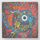 Boho Vis Stenen Onderzetter (Voorkant)