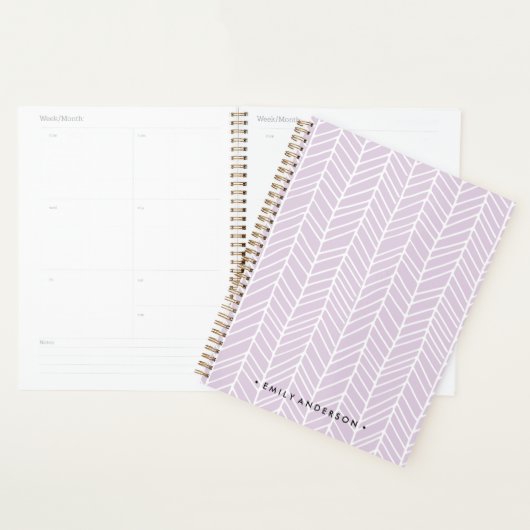 Boho visgraat lavendel Paarse Planner (Display)