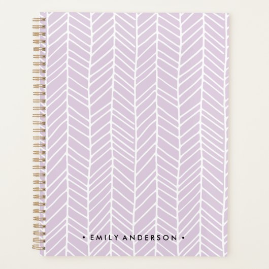 Boho visgraat lavendel Paarse Planner (Voorkant)
