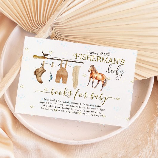 Boho Vist Derby Baby shower Boeken voor Baby Informatiekaartje