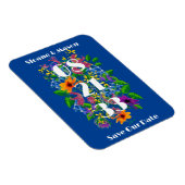 Boho Vivid Summer Floral redt de datum Magnet Magneet (Rechterzijde)