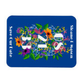 Boho Vivid Summer Floral redt de datum Magnet Magneet (Horizontaal)