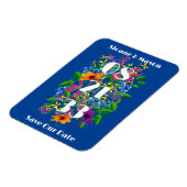 Boho Vivid Summer Floral redt de datum Magnet Magneet (Linkerzijde)