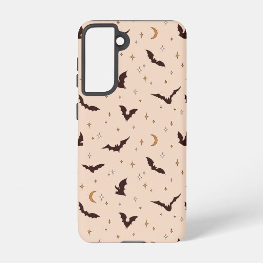 Boho vleermuizen en sterren Halloween patroon Samsung Galaxy Hoesje (Achterkant)