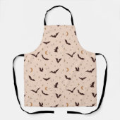 Boho vleermuizen en sterren Halloween patroon Schort (Voorkant)