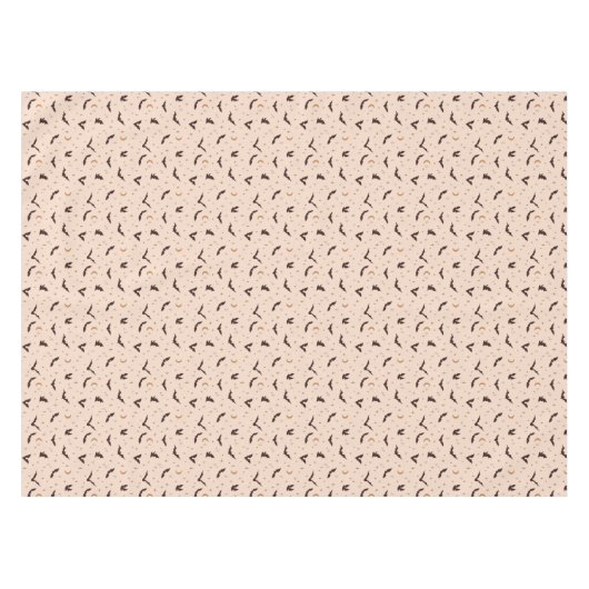 Boho vleermuizen en sterren Halloween patroon Tafelkleed (Voorkant (Horizontaal))