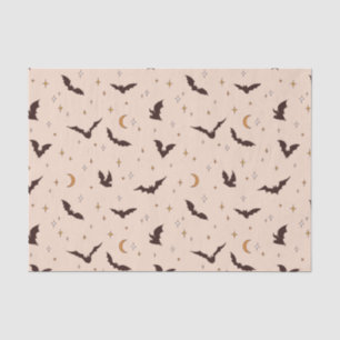Boho vleermuizen en sterren Halloween patroon Tissuepapier