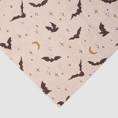 Boho vleermuizen en sterren Halloween patroon Tissuepapier (Detail)