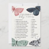 Boho vlinder Baby shower bekende namen spel Kaart (Voorkant)