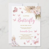 Boho Vlinder Baby Shower Kaart (Voorkant)
