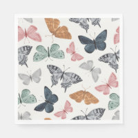 Boho vlinder Baby shower servet