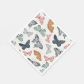 Boho vlinder Baby shower servet (Hoek)