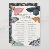 Boho vlinder Baby shower zou mam liever spel Kaart (Voorkant / Achterkant)