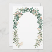 Boho Vlinder Baby Sprinkle Uitnodiging Sage Groen (Achterkant)