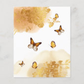 Boho vlinder Baby trivia Baby shower spel (Achterkant)