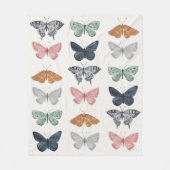Boho Vlinder Betoverde Baby Shower Welkomstbord Fleece Deken (Voorkant)